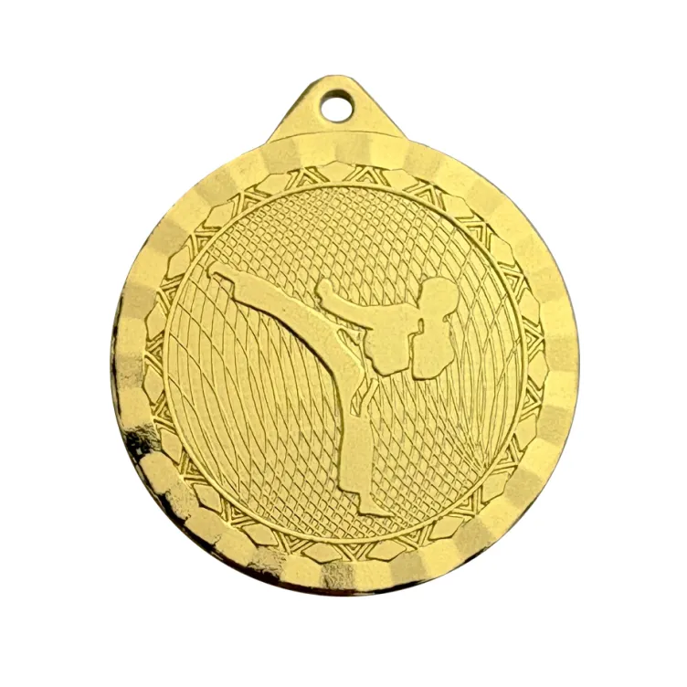 Medalla de Karate Dorada en Metal