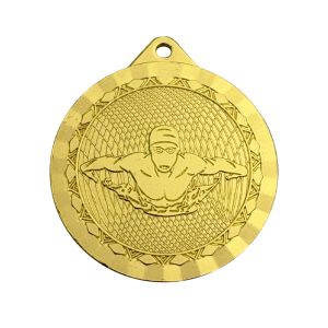 Medalla de Natación Dorada en Metal
