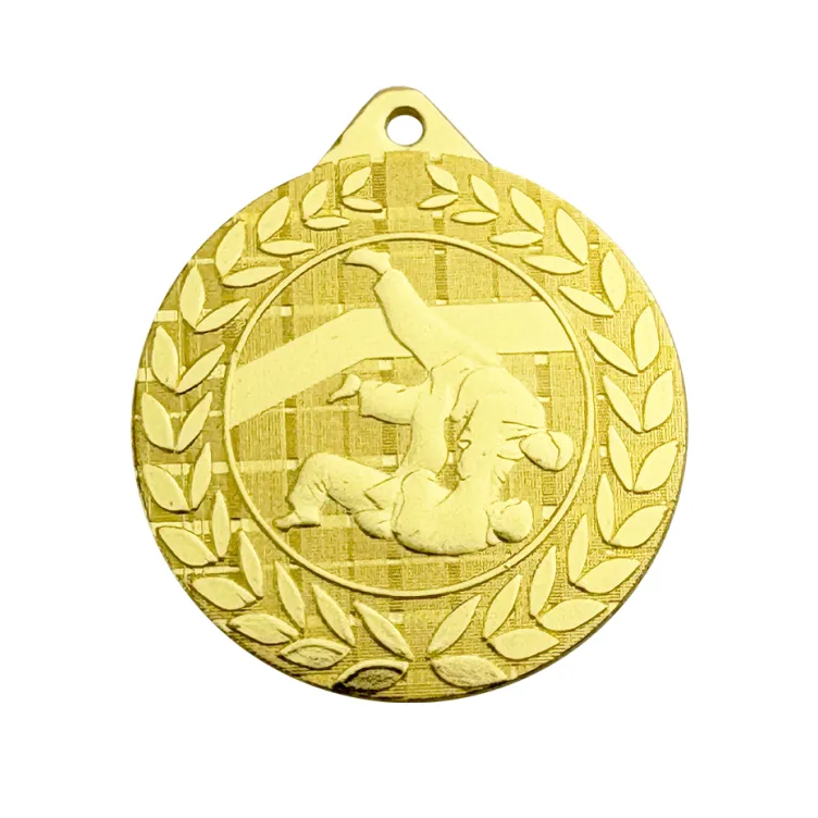 Medalla de Judo Dorada en Metal