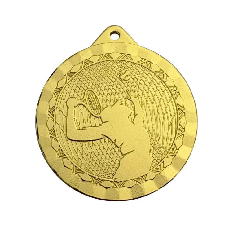 Medalla de Tenis en Metal Dorado