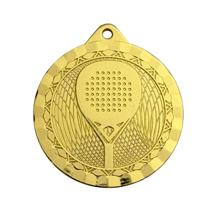 Medalla de Pádel en Metal Dorado