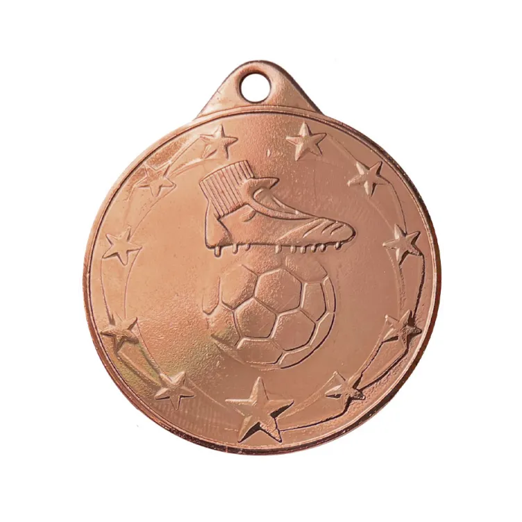 Medalla de metal Dorada de Fútbol