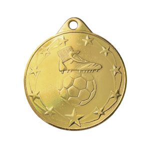 Medalla de metal Dorada de Fútbol