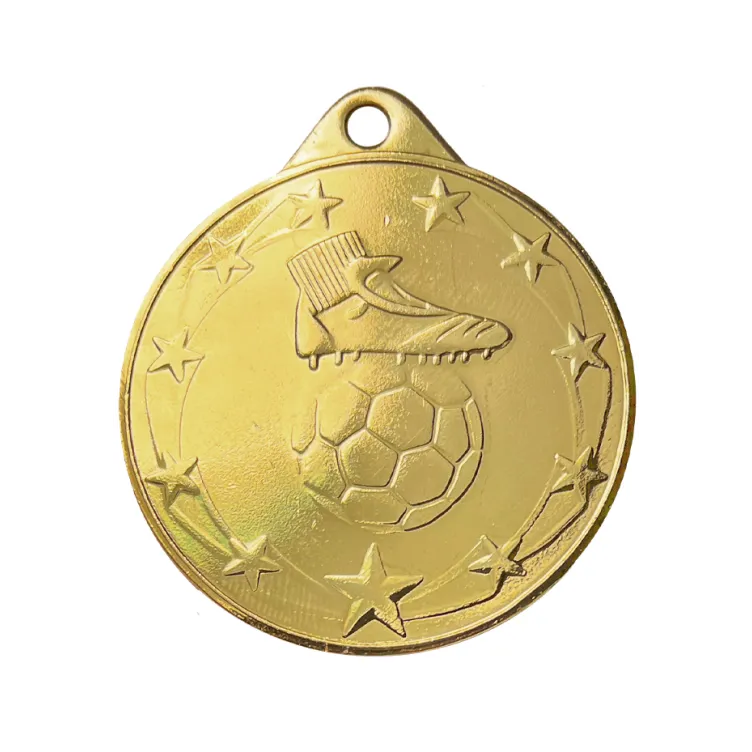 Medalla de metal Dorada de Fútbol