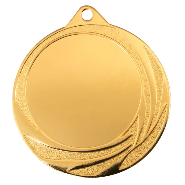 Medalla Deportiva Dorada de Metal – Diseño Personalizado