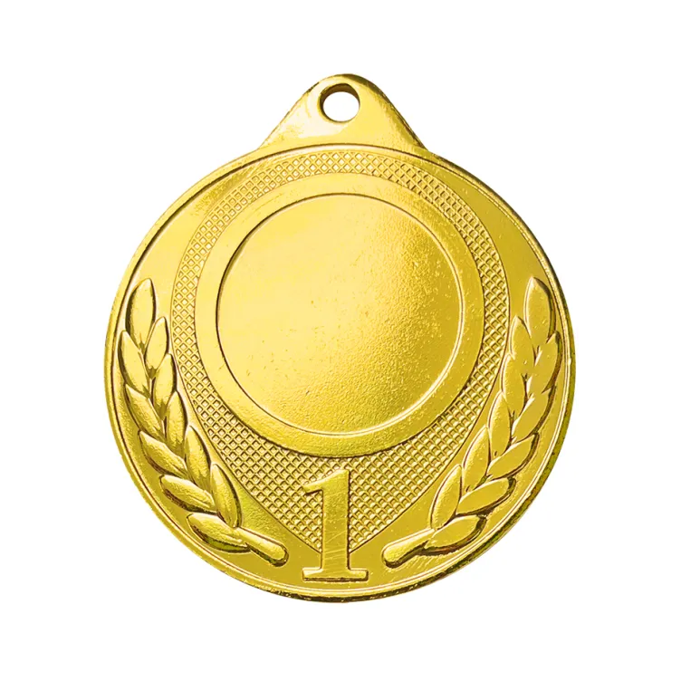Medalla Deportiva Dorada con Número 1 , 2, y 3