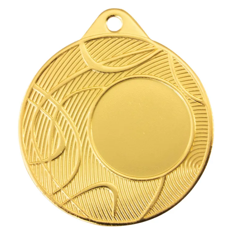 Medalla de Metal Dorada con Diseño Moderno