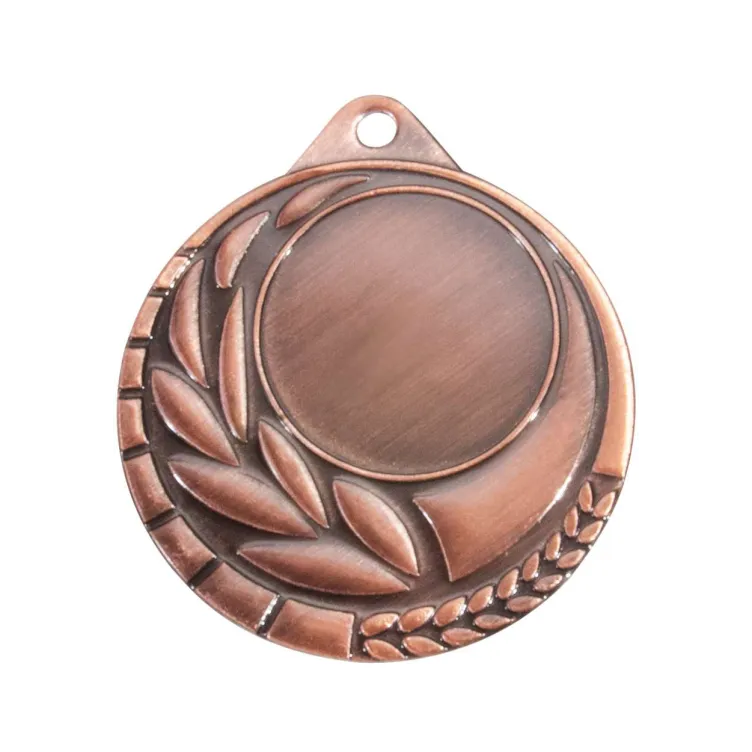 Medalla de Metal Dorada con Diseño de Laurel – Ideal para Premios y Reconocimientos