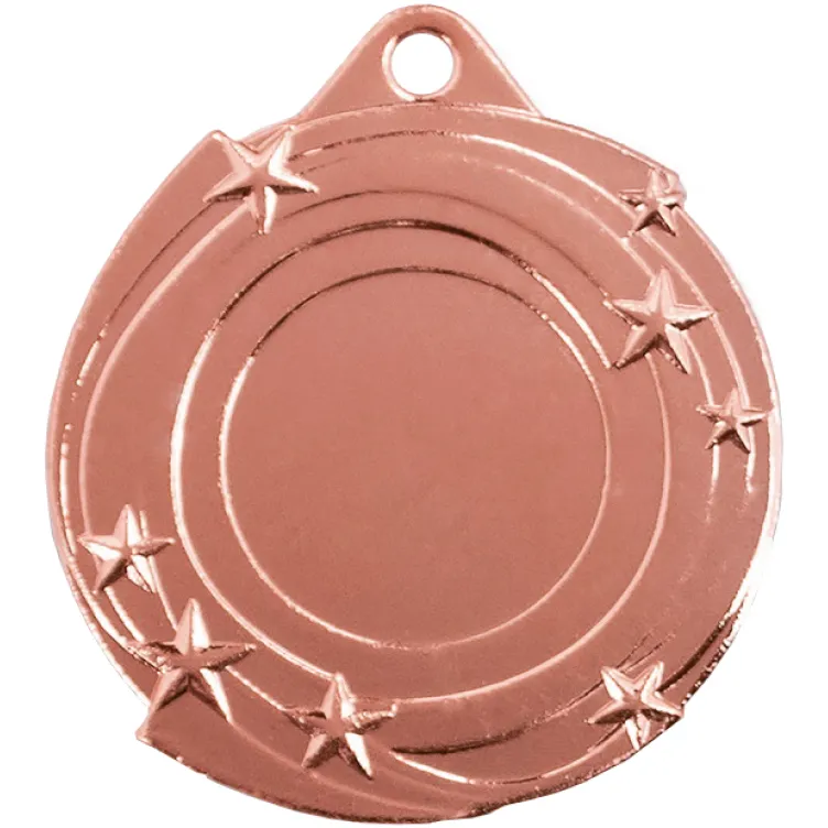 Medalla de Metal Dorada con Diseño de Estrellas