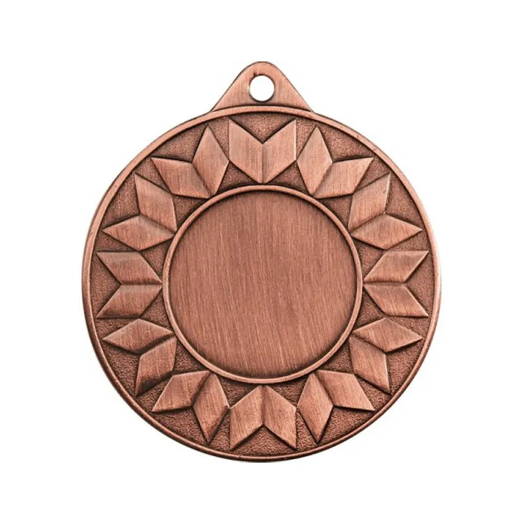 Medalla Dorada de Premiación con Diseño Geométrico