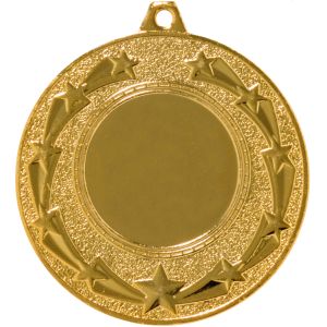 Medalla Dorada de Premiación con Diseño Estelar