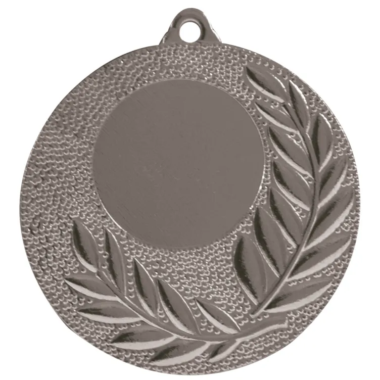 Medalla de metal dorada con laurel