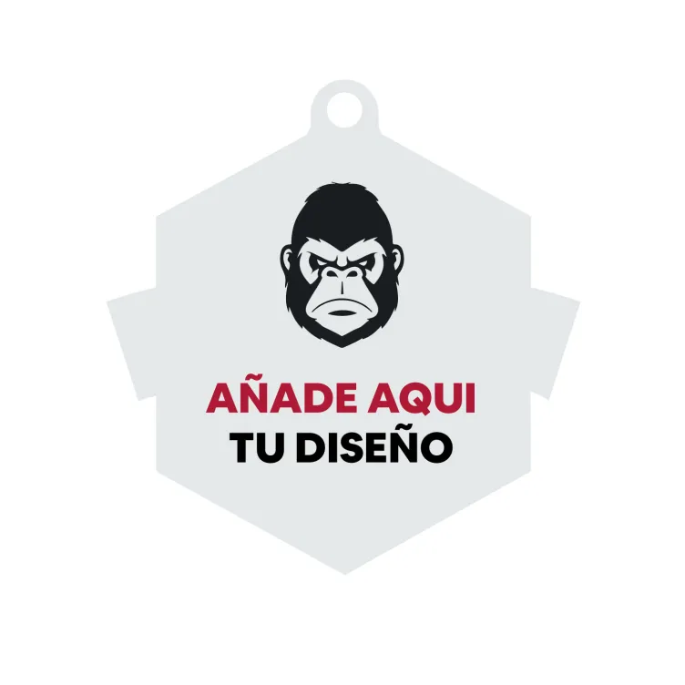 Medalla metacrilato con forma de insignia
