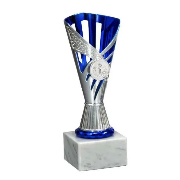 Trofeo para torneos azul y plateado