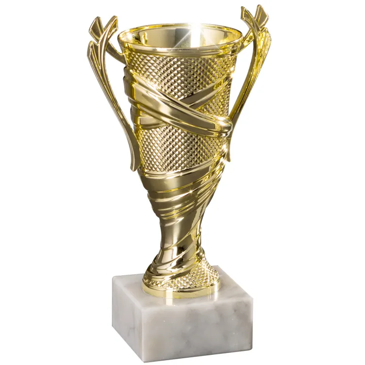 Copa de trofeo con asas dorada