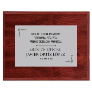Placa de Homanaje de Madera