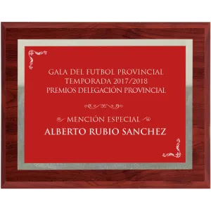 Placa de Homanaje de Madera