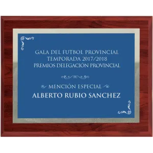 Placa de Homanaje de Madera