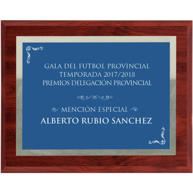 Placa de Homanaje de Madera