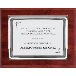 Placa de Homanaje de Madera