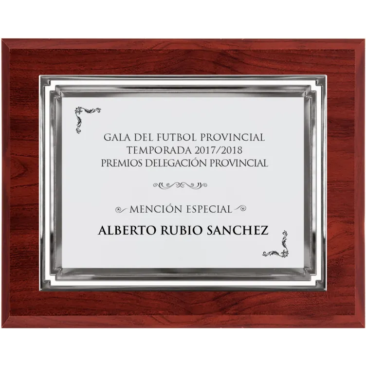 Placa de Homanaje de Madera