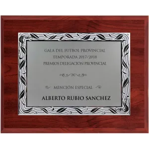 Placa de Homanaje de Madera