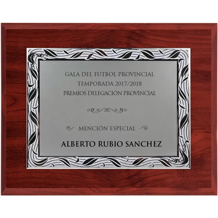 Placa de Homanaje de Madera