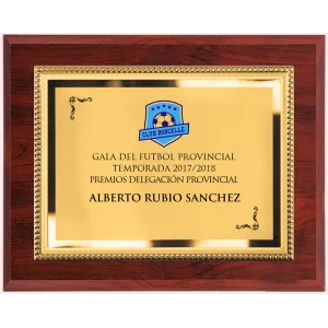 Placa de Homanaje de Madera