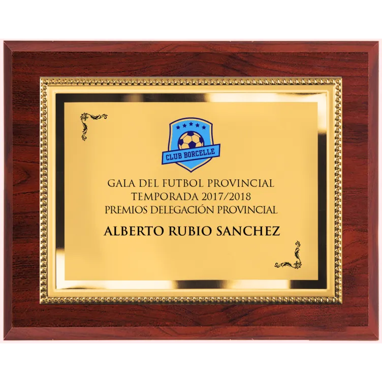 Placa de Homanaje de Madera