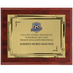 Placa de Homanaje de Madera