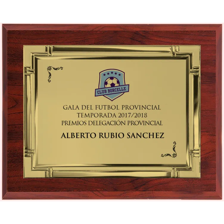 Placa de Homanaje de Madera