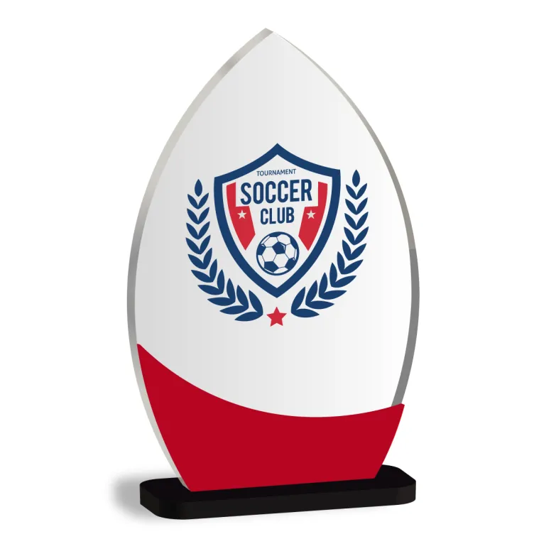 Trofeo Personalizado de metacrilato rojo