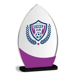 Trofeo Personalizado de metacrilato morado
