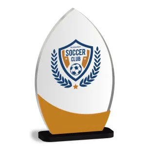 Trofeo Personalizado de metacrilato naranja