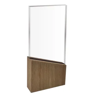 Trofeo de Acrílico con Base de Madera