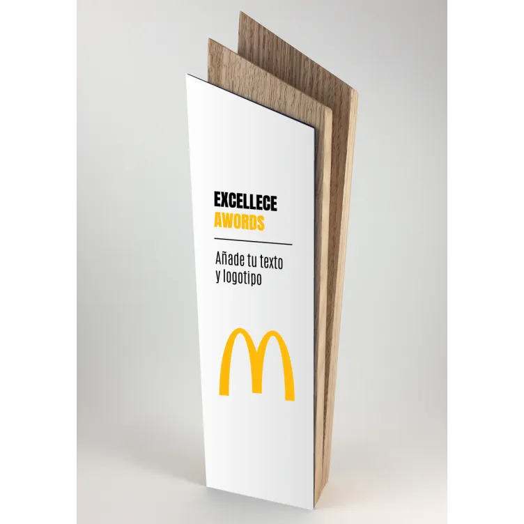 Trofeo de Madera y Acrílico Personalizado