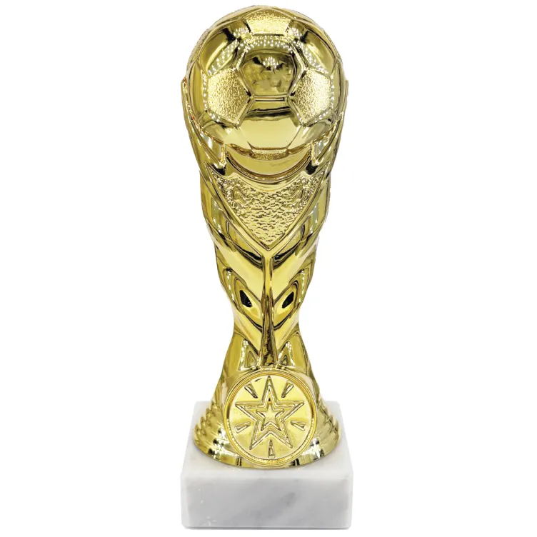 Trofeo de Fútbol en color dorado