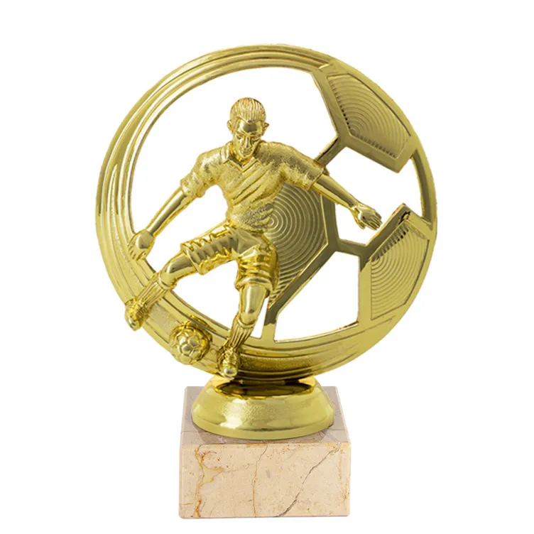 Trofeo de Fútbol en color dorado
