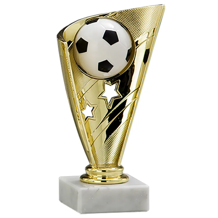Trofeo de Fútbol en color dorado