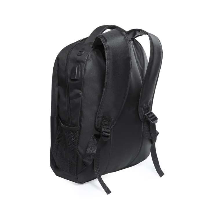 Mochila Halnok Conexión USB. Bolsillo Acolchado para Portátil y Tablet. Parte Trasera y Cintas Acolchadas