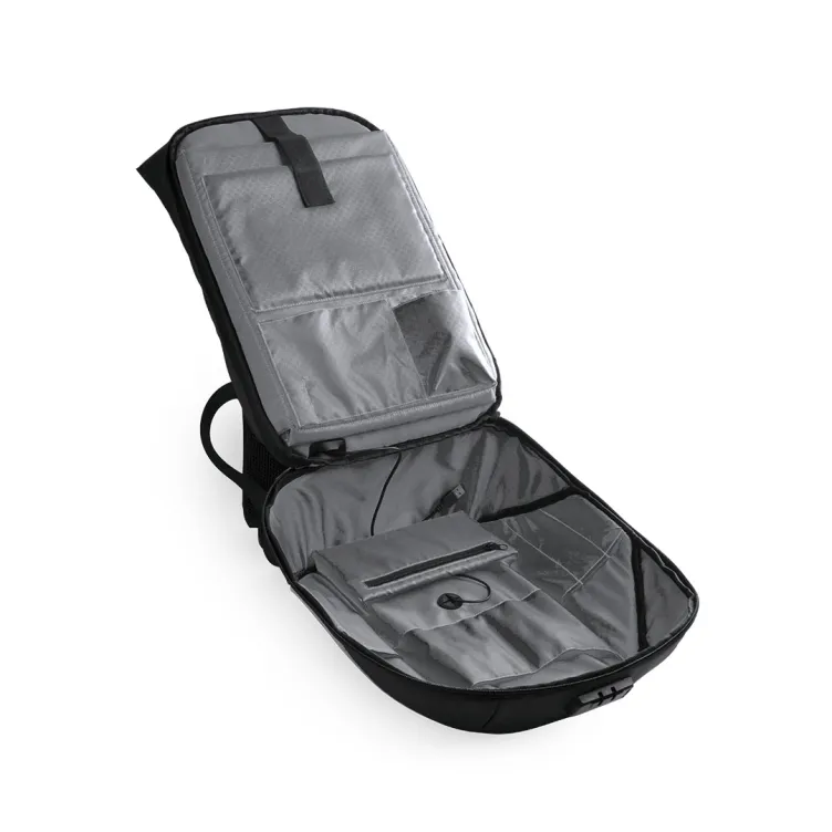 Mochila Koneit Conexión USB. Bolsillo Acolchado para Portátil y Tablet. Parte Trasera y Cintas Acolchadas. Cierre Seguridad Incluido