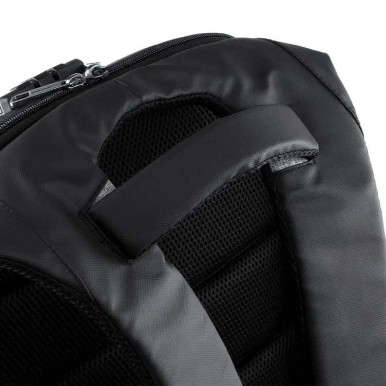 Mochila Koneit Conexión USB. Bolsillo Acolchado para Portátil y Tablet. Parte Trasera y Cintas Acolchadas. Cierre Seguridad Incluido