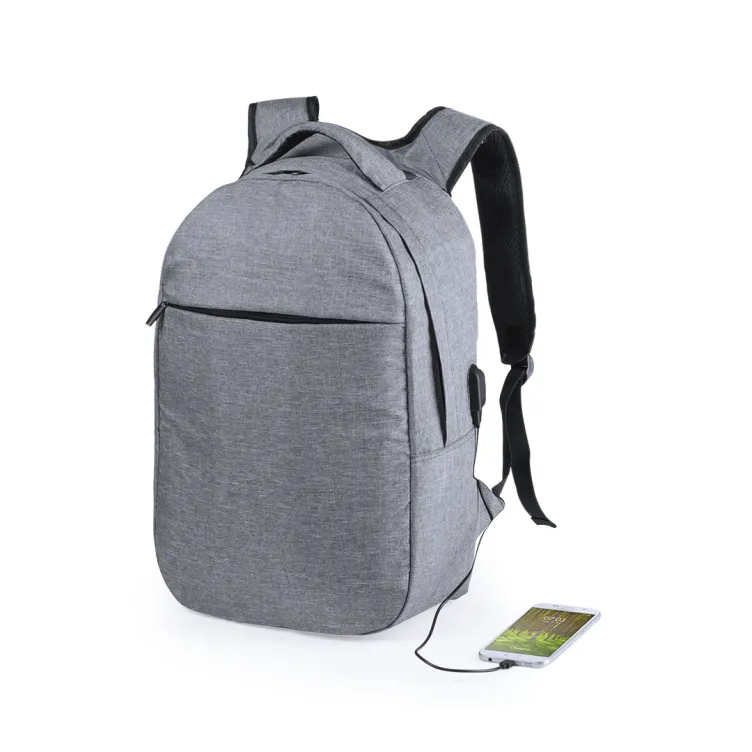Mochila Rigal Protector RFID. Conexión USB. Parte Trasera y Cintas Acolchadas