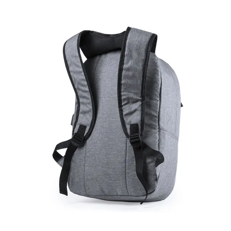 Mochila Rigal Protector RFID. Conexión USB. Parte Trasera y Cintas Acolchadas