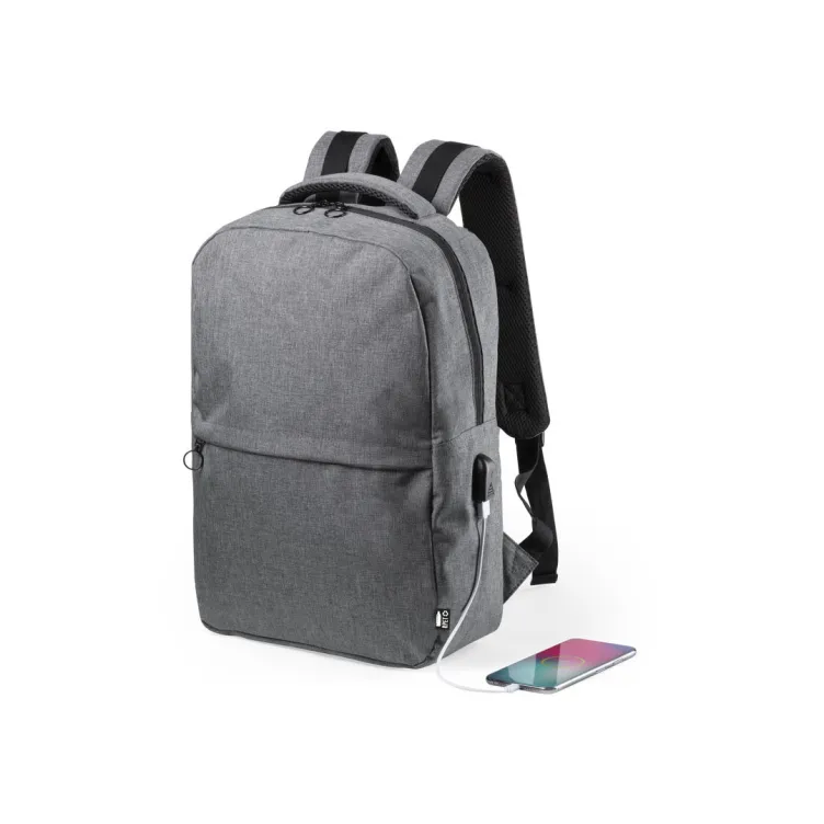 Mochila Konor Conexión USB. Bolsillo Acolchado para Portátil y Tablet. Parte Trasera y Cintas Acolchadas