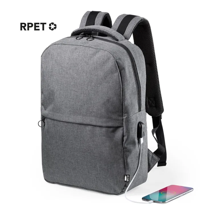 Mochila Konor Conexión USB. Bolsillo Acolchado para Portátil y Tablet. Parte Trasera y Cintas Acolchadas