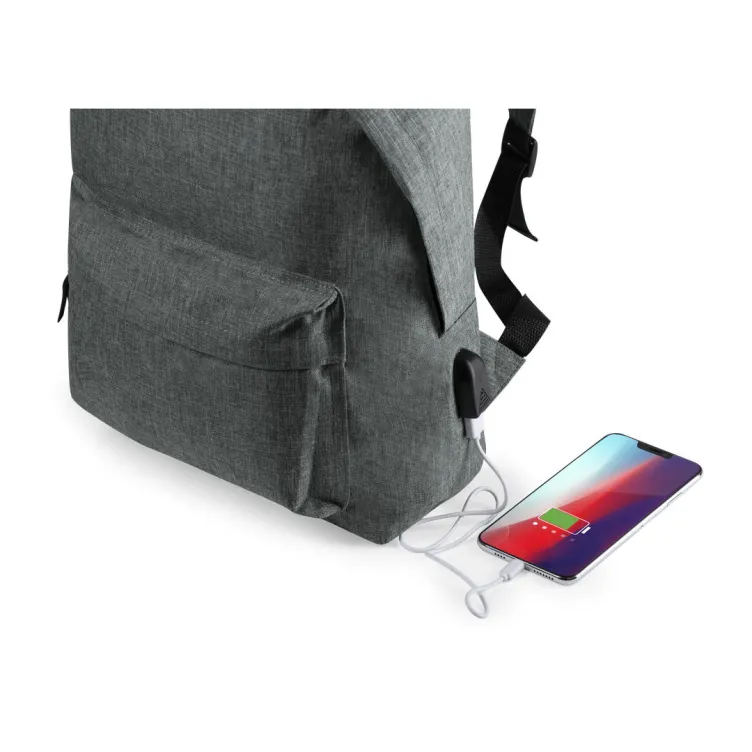 Mochila Noren Conexión USB. Parte Trasera y Cintas Acolchadas