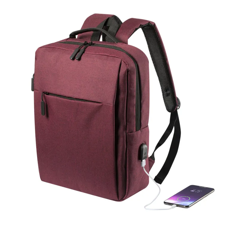 Mochila Prikan Conexión USB. Acolchada. Bolsillo Acolchado para Portátil