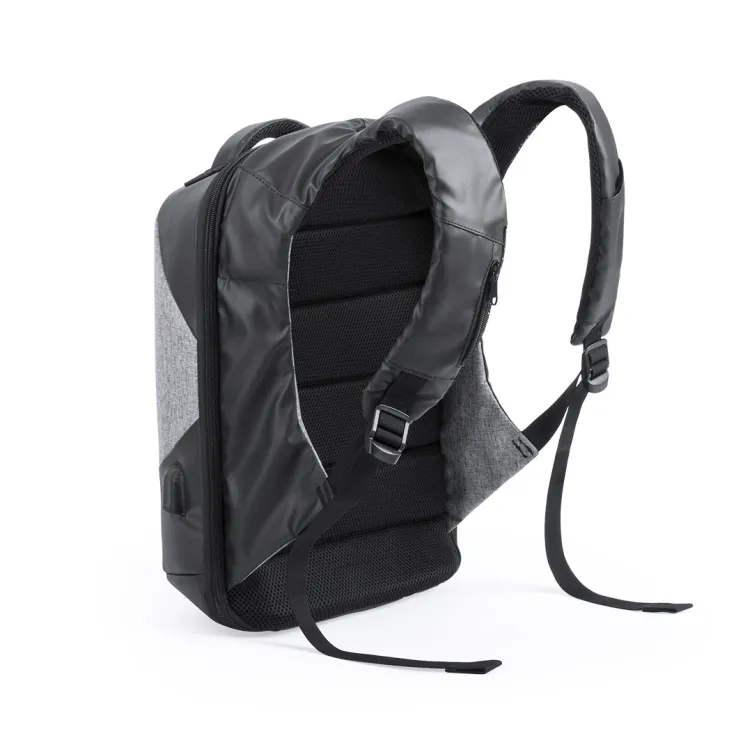 Mochila Antirrobo Biltrix Conexión USB. Bolsillo Acolchado para Portátil y Tablet. Parte Trasera y Cintas Acolchadas