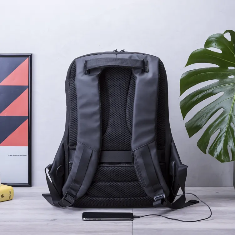 Mochila Antirrobo Ranley Conexión USB. Bolsillo Acolchado para Portátil y Tablet. Parte Trasera y Cintas Acolchadas. Cierre Seguridad Incluido